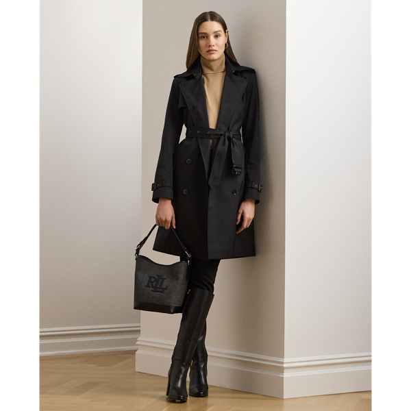Ralph lauren black coat clearance