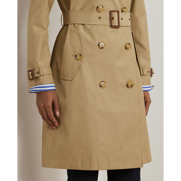 Lauren ralph lauren petite double breasted trench coat clearance