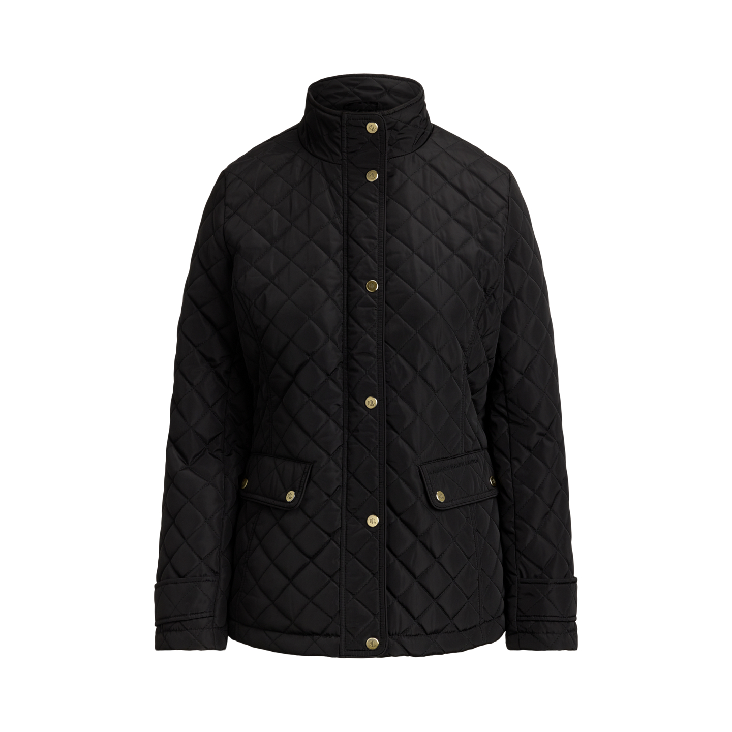 Женская куртка Ralph Lauren Diamond-Quilted Mockneck, цвет: Чёрный — фото 6