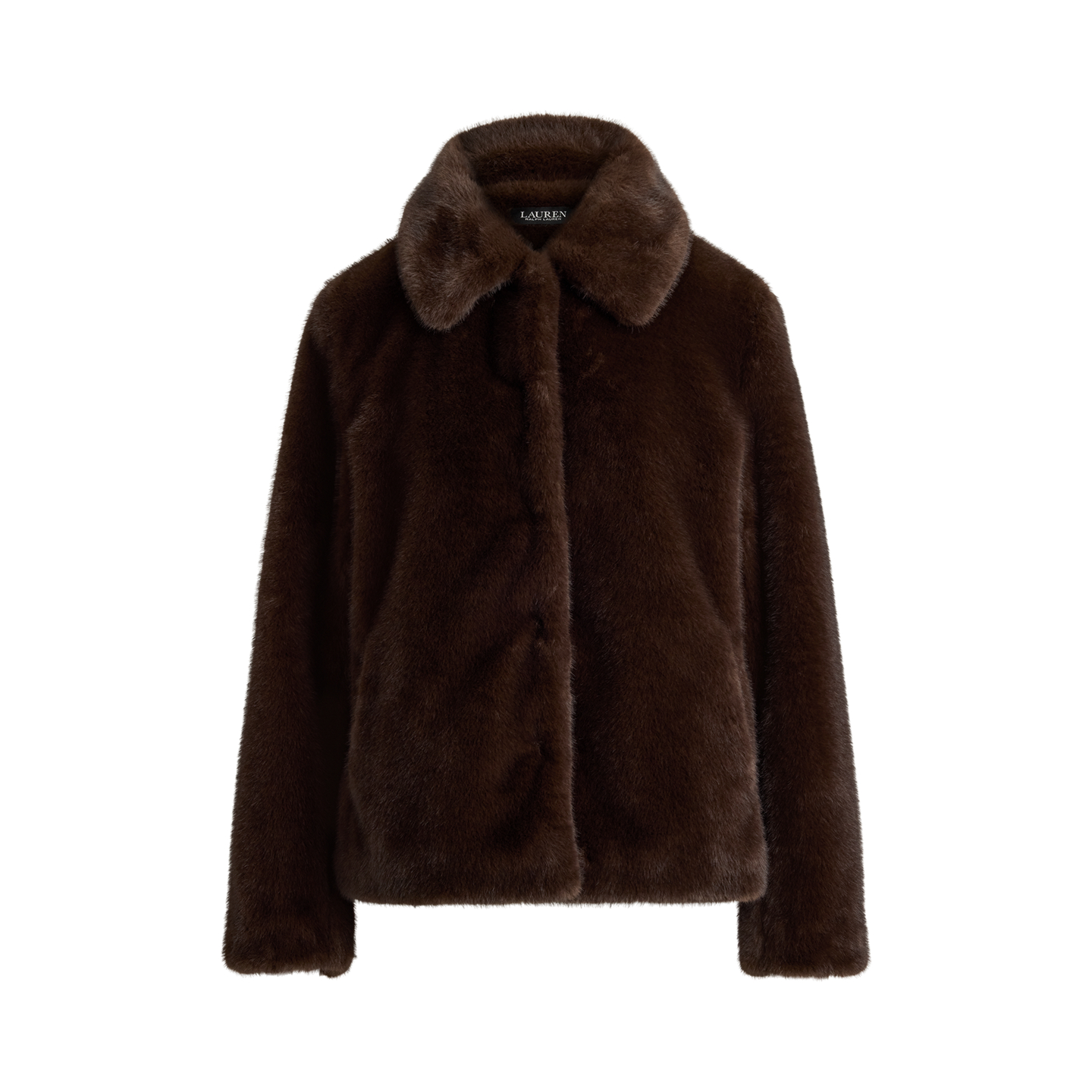 Женское пальто Ralph Lauren Faux-Fur, цвет: Коричневый — фото 6