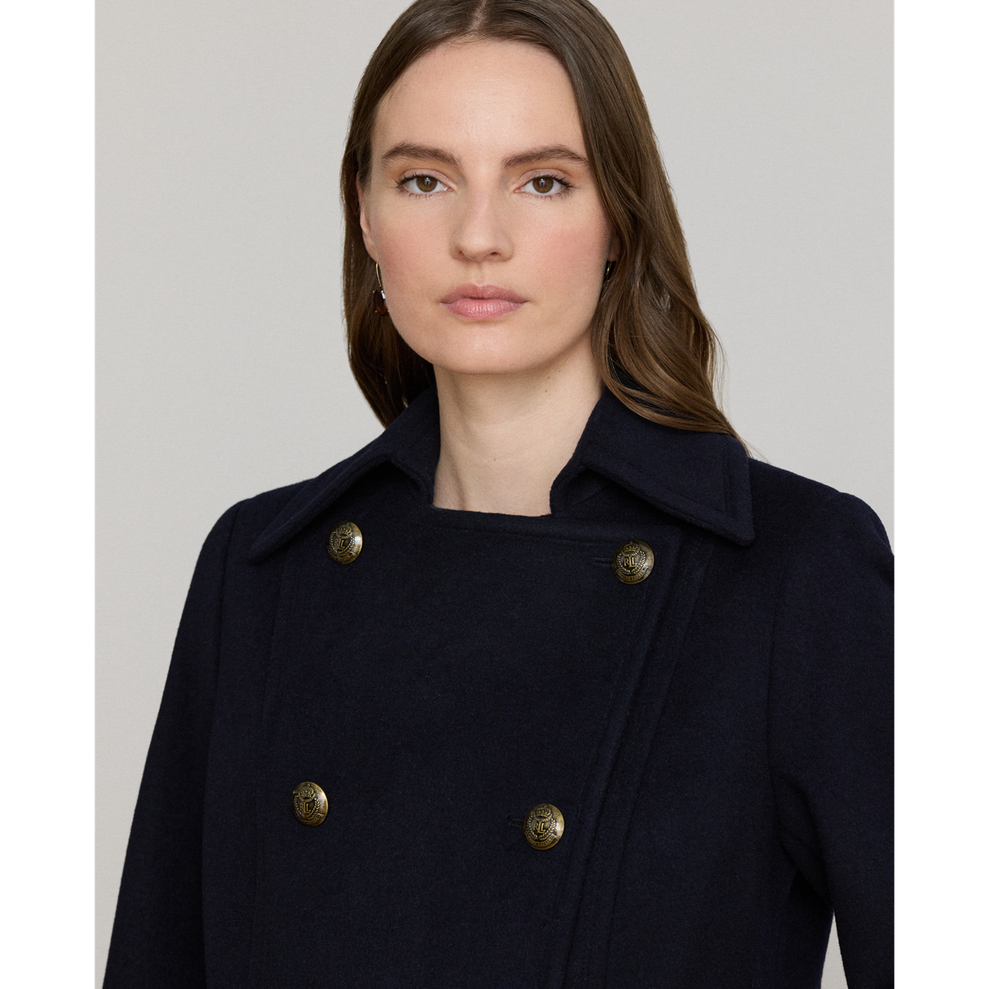 Женское пальто Ralph Lauren Wool-Blend Double-Breasted, цвет: Тёмно-синий — фото 3