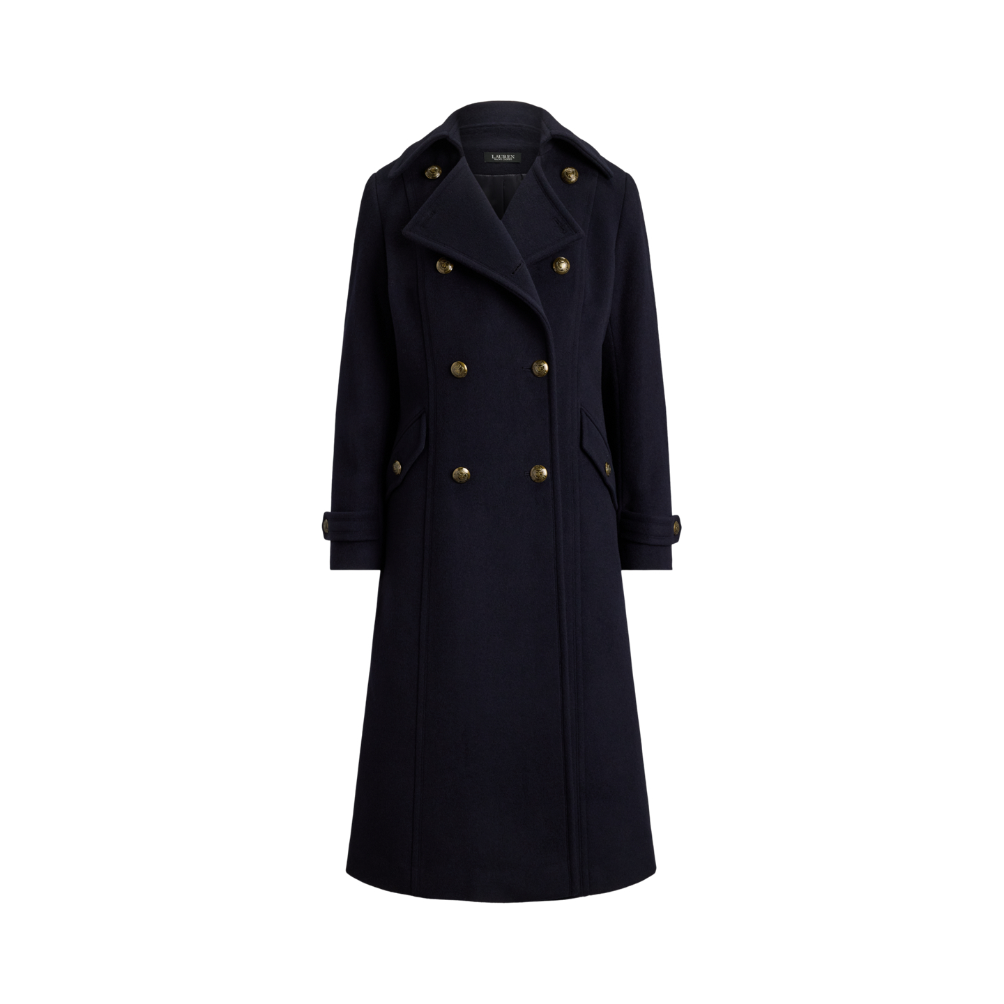 Женское пальто Ralph Lauren Wool-Blend Double-Breasted, цвет: Тёмно-синий — фото 5