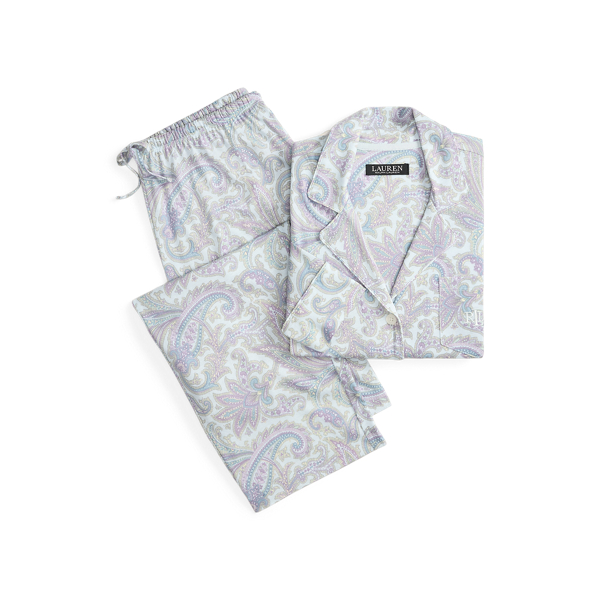 【POLO RALPH LAUREN】Printed cotton sleep set Print Cotton Capri Sleep Set