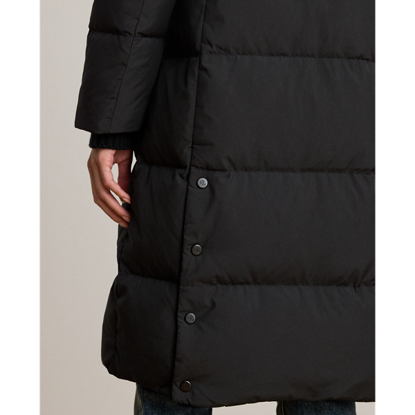 Oversize-Collar Quilted Down Coat