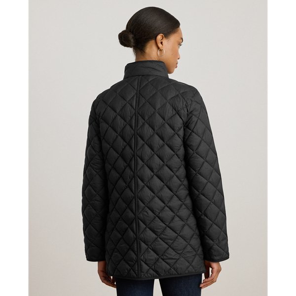 Diamond-Quilted Mockneck Jacket - thumbnail 4