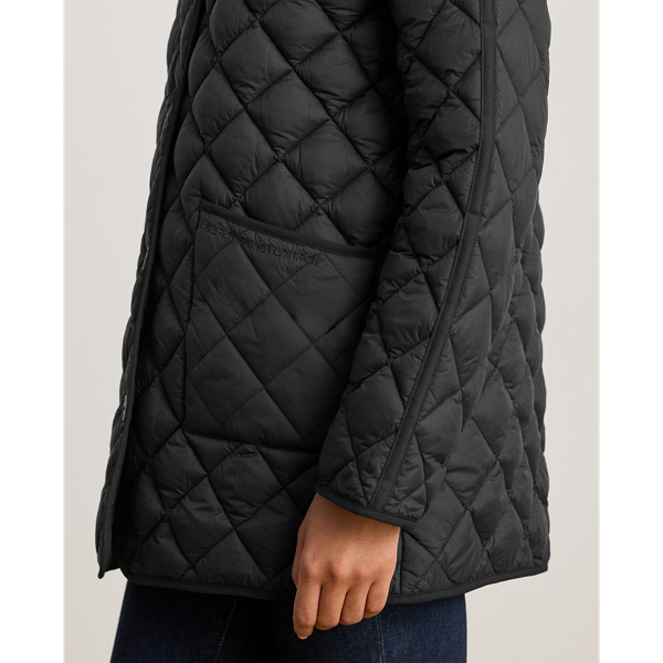 Diamond-Quilted Mockneck Jacket - thumbnail 5