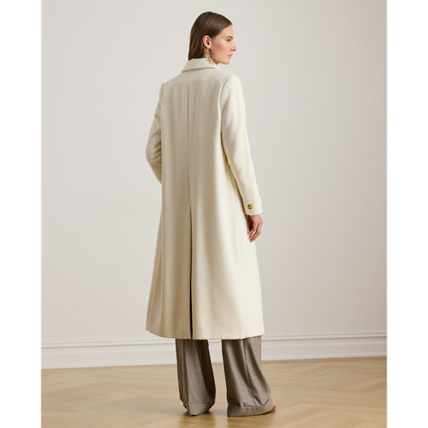 Wool-Blend Reefer Coat