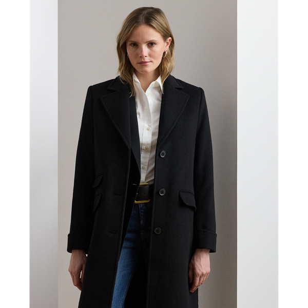 Double-Breasted Wool-Blend Coat