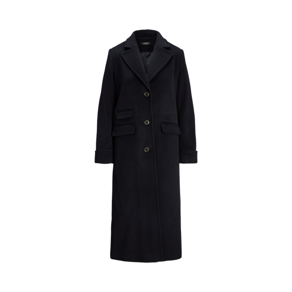louren ローレン/Oversize wool trench coat Double-Breasted Cotton-Blend Trench Coat