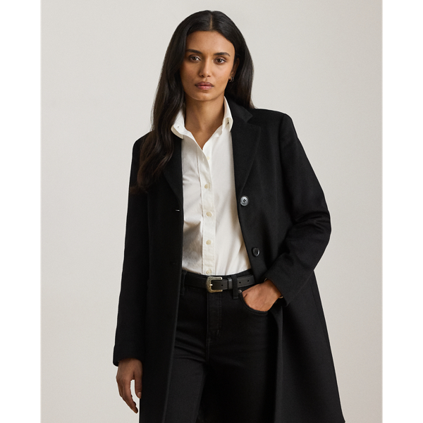 Wool-Blend Reefer Coat - thumbnail 3