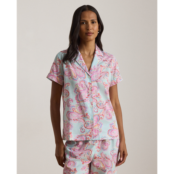 Multi Paisley Paisley Jersey Cropped Sleep Set Lauren Petite 3