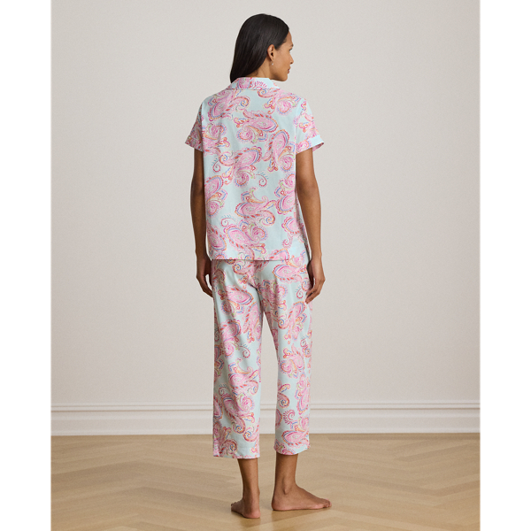 Multi Paisley Paisley Jersey Cropped Sleep Set Lauren Petite 4