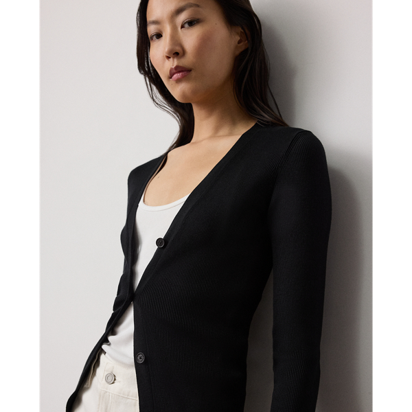 リブニット シルク カーディガン | ラルフ ローレン公式