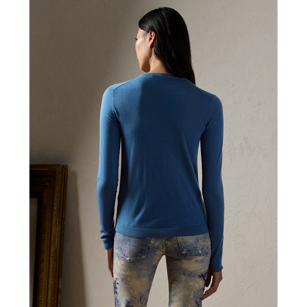 Rundhalspullover aus Kaschmir Ralph Lauren Collection in Antik-Blau 5