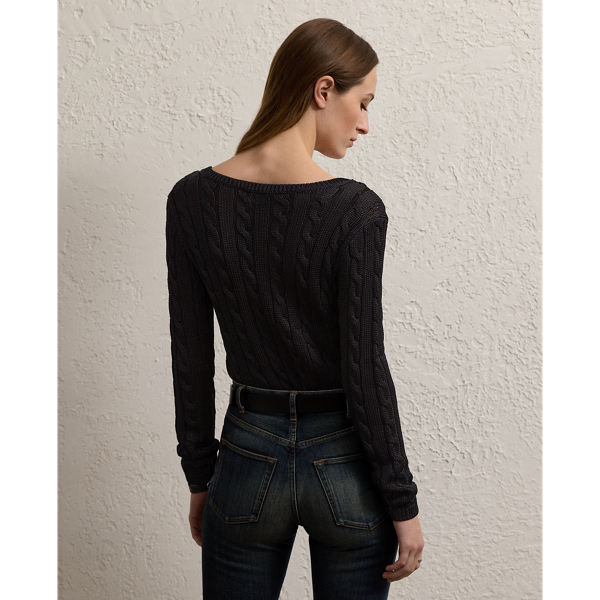 Ralph Lauren 00s 100%シルク　ケーブルニット　Ｖネック Ralph Lauren 00s 100%シルク ケーブルニット Vネック Cable