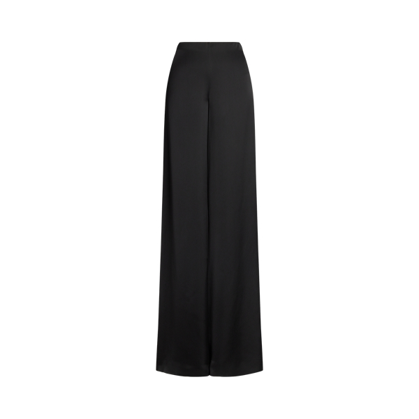 Daria Washed Satin Wide-Leg Pant