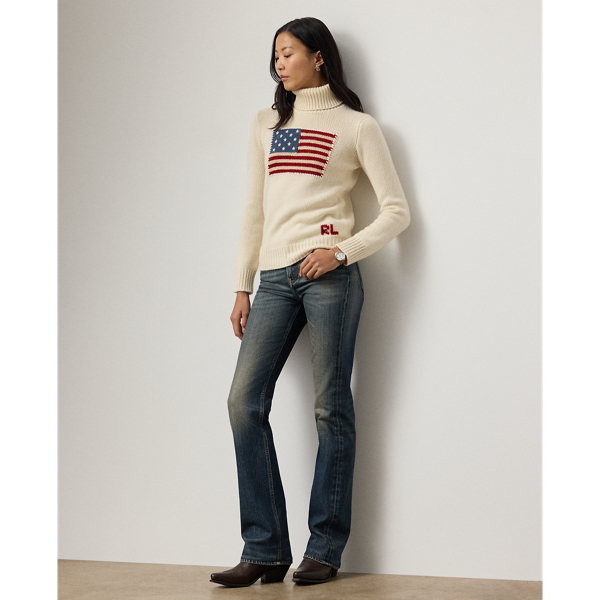 Flag Cashmere Turtleneck Sweater