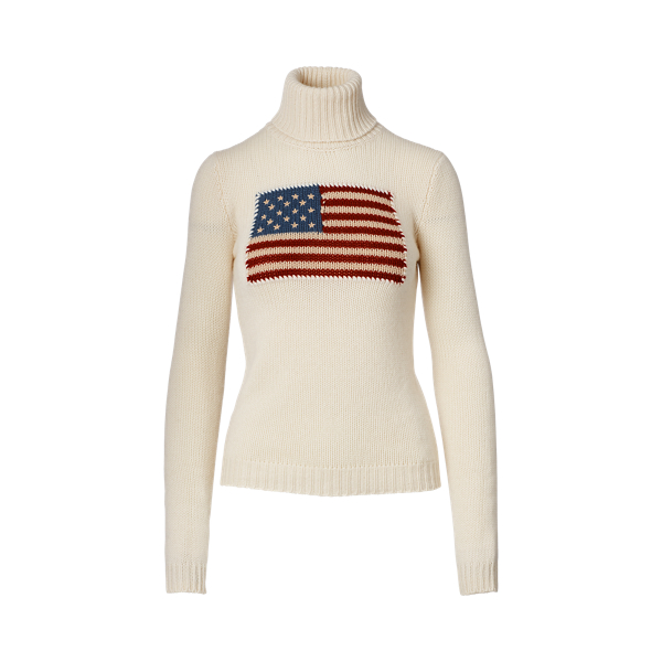 Flag Cashmere Turtleneck Sweater