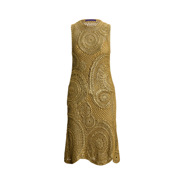 Foiled Crocheted Jumper Cocktail Dress