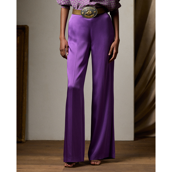 Chevonne Crepe-Back Satin Pant