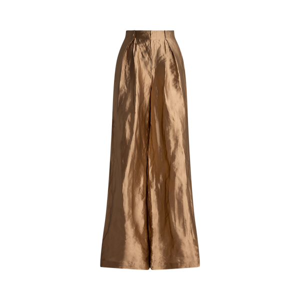 Greer Metallic Organza Pleated Trouser