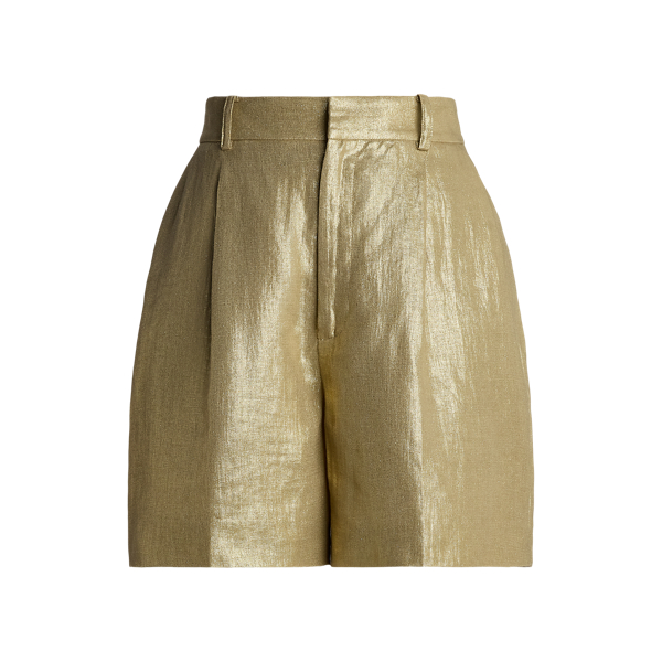 Beverleigh linnen short met folie