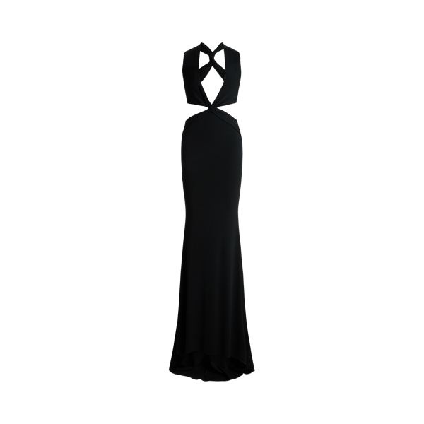 Cutout Jersey Sleeveless Evening Dress Ralph Lauren Collection 1