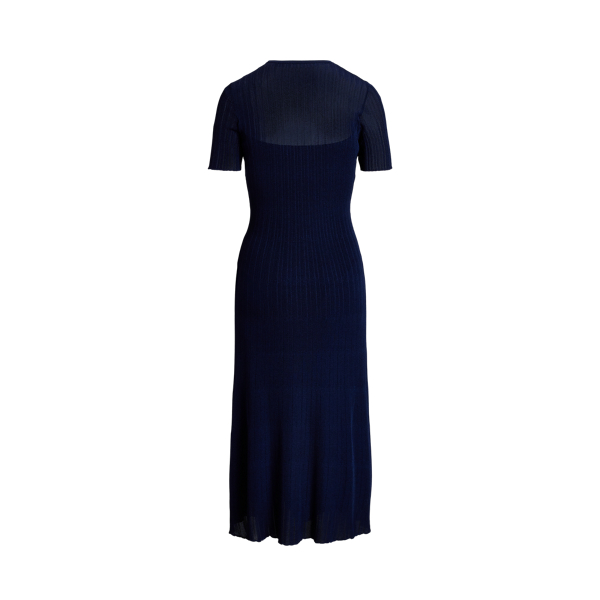 Vestido de cocktail de manga curta Ralph Lauren Collection em Azul-marinho 2