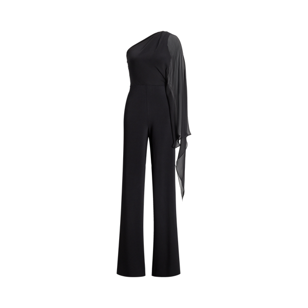 Woven Cape One Shoulder Jumper Jumpsuit for Women Ralph Lauren CH