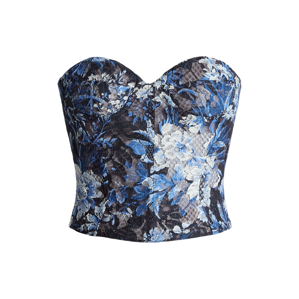 June Floral Lace Strapless Blouse