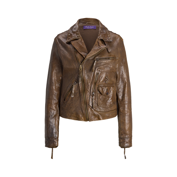 Polo ralph lauren leather biker jacket hotsell