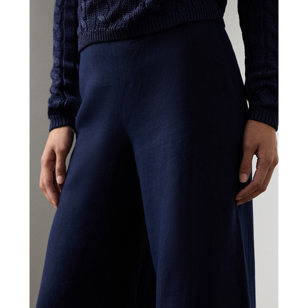 Leinenhose Daria mit weitem Bein Ralph Lauren Collection in Lux-Navy 6