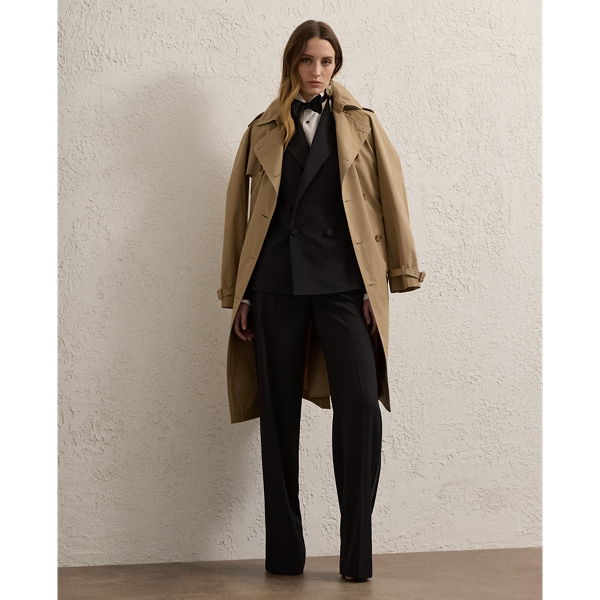 Black Barnet Wool Barathea Tuxedo Pant Ralph Lauren Collection 1