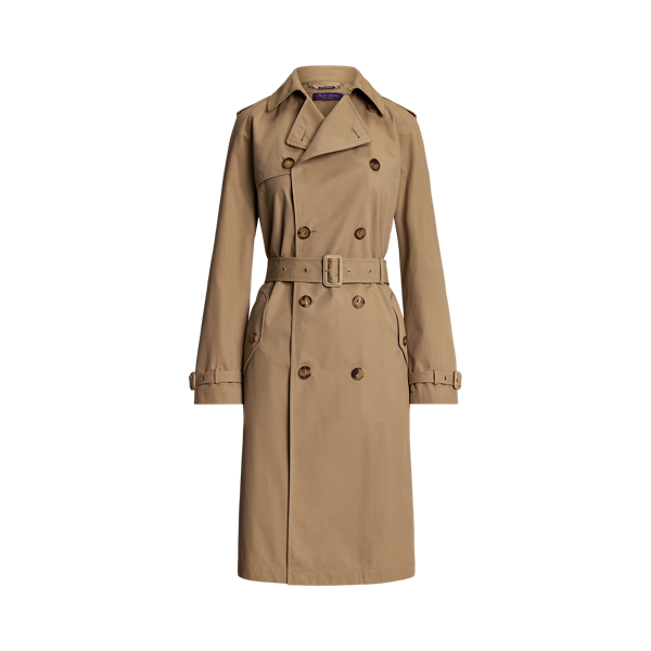 Cotton twill trench coat best sale