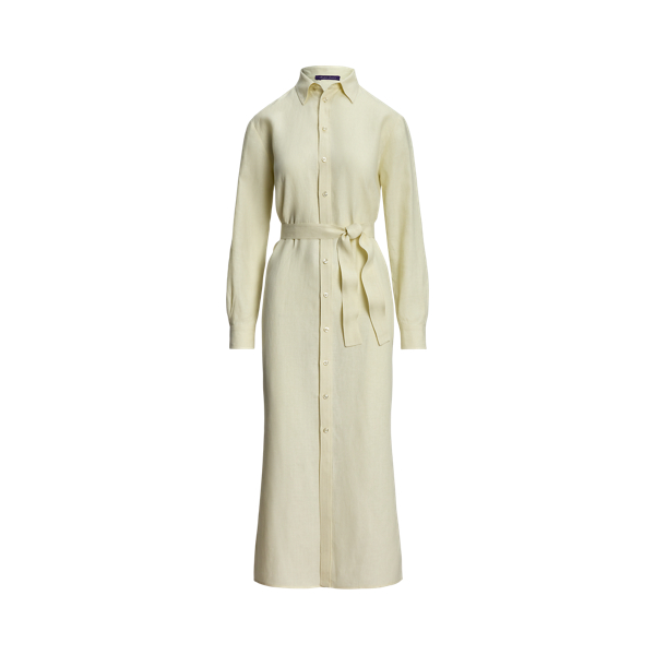 Belted Crepe Pintucked Shirtdress