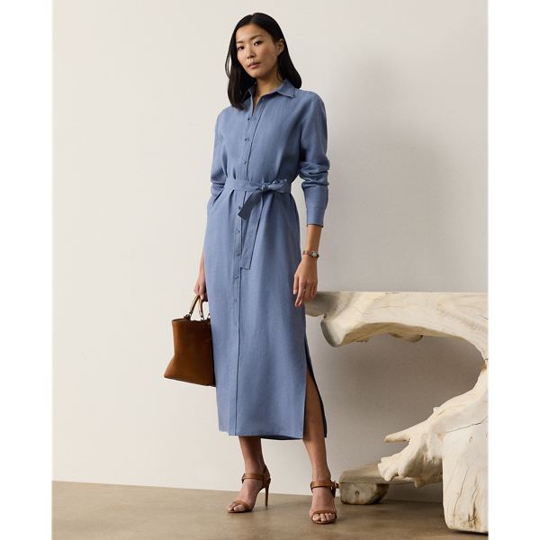 Cornflower Tageskleid Vicki aus Leinen Ralph Lauren Collection 1