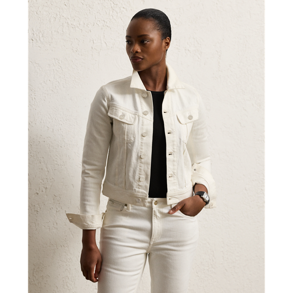 Ralph lauren white jean jacket hotsell