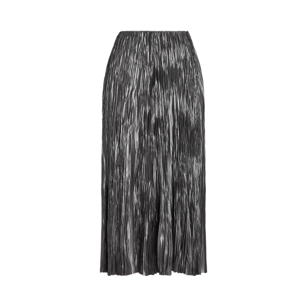 Malone Pleated Foiled Georgette Skirt