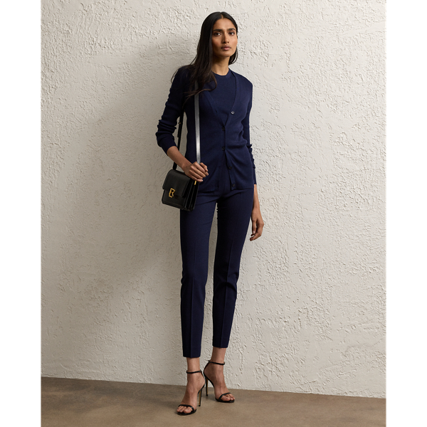 Navy Annie Wool Crepe Pant Ralph Lauren Collection 1