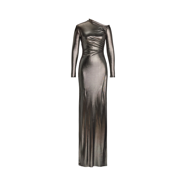 Metallic Jersey Evening Dress