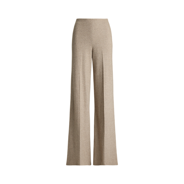 Isaiah Herringbone Wide-Leg Trouser
