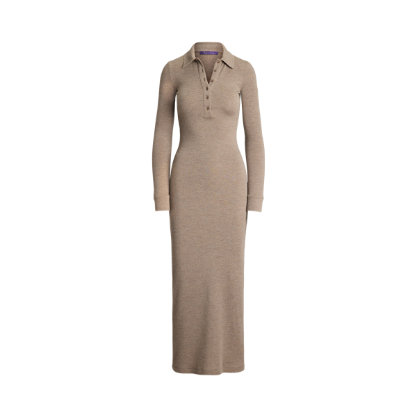 M&eacute;lange Wool Jersey Polo Day Dress