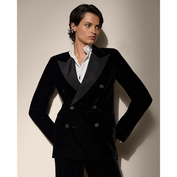 Black Kent Velvet Jacket Ralph Lauren Collection 1