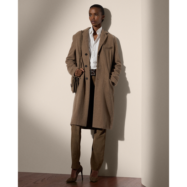 Taupe Scottie Lamb-Suede Pant Ralph Lauren Collection 1