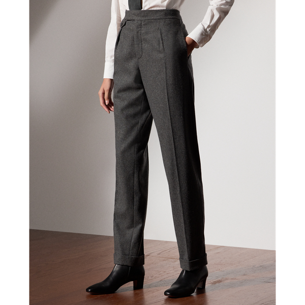 Medium Grey Bennet Wool Flannel Trouser Ralph Lauren Collection 4