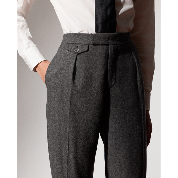 Medium Grey Bennet Wool Flannel Trouser Ralph Lauren Collection 6