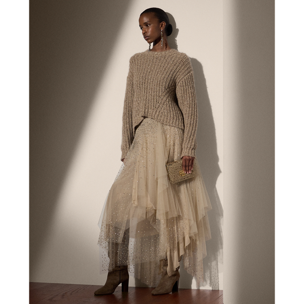 Daniela Embellished Tulle Skirt