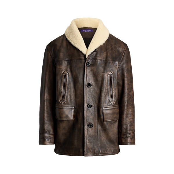 Cooper Shearling Calfskin Ranch Coat for Women Ralph Lauren UK