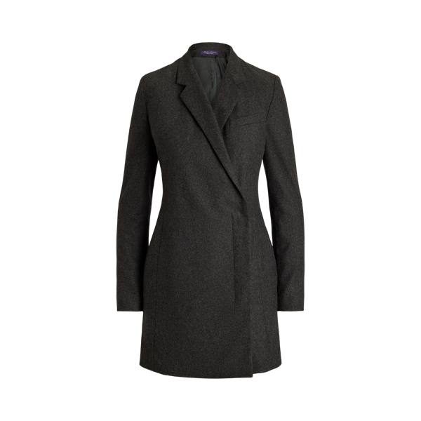 Chrissa Wool Flannel Wrap Day Dress