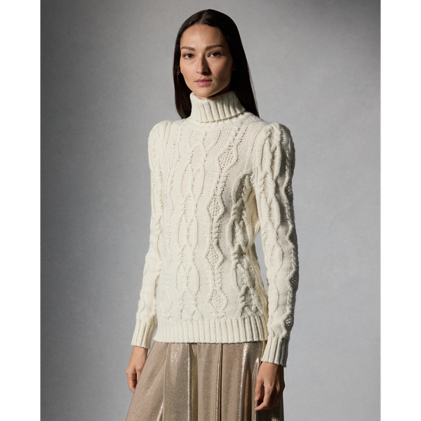 Cream knit turtleneck best sale